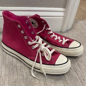 Converse Fuchsia High-Top Sneakers